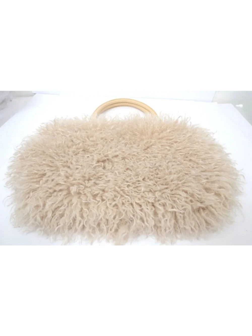 Women's Fuzzy Tote Bag Curly Handbag Furry Shoulder Bag Large Plush Top Handle